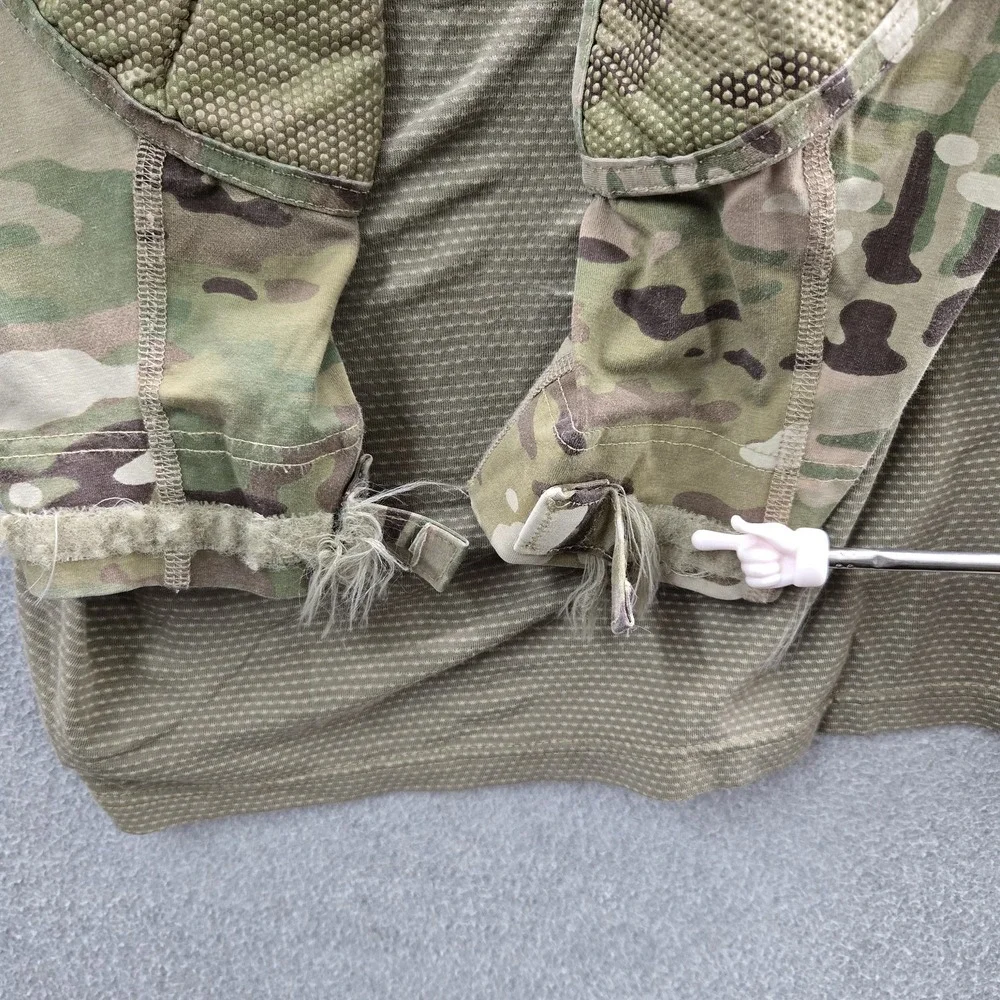 US Army Men Shirt M Green Camouflage Army Combat Shirt FR READ